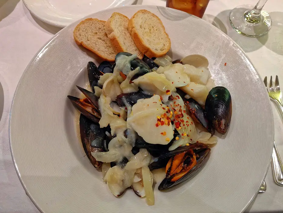 Seafood Stew with Chilean Sea Bass, Black Mussels and Clams