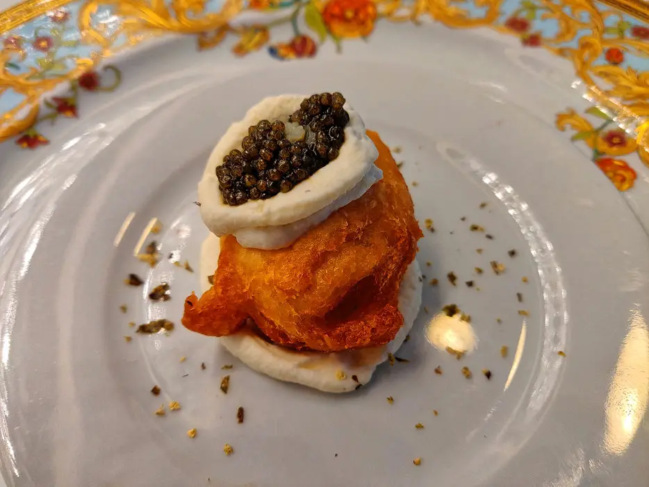 Potato Fritters, Sevruga Caviar