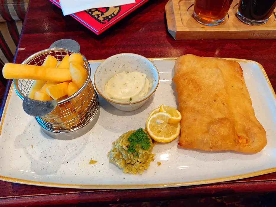 Fish and Chips im Golden Lion Pub