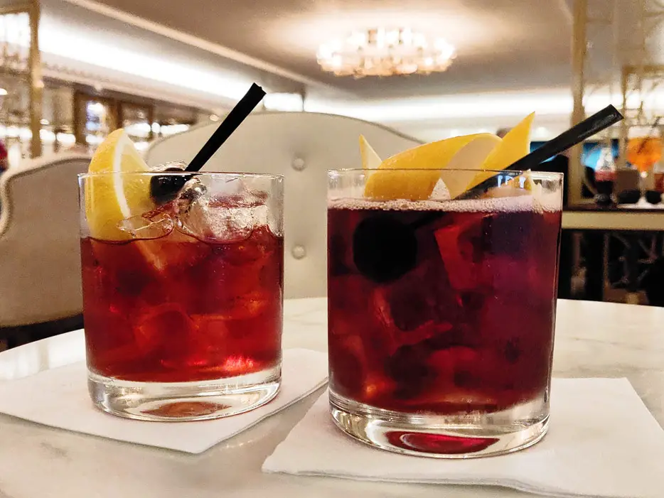 Spezial-Cocktails mit Portwein in der Carinthia Lounge