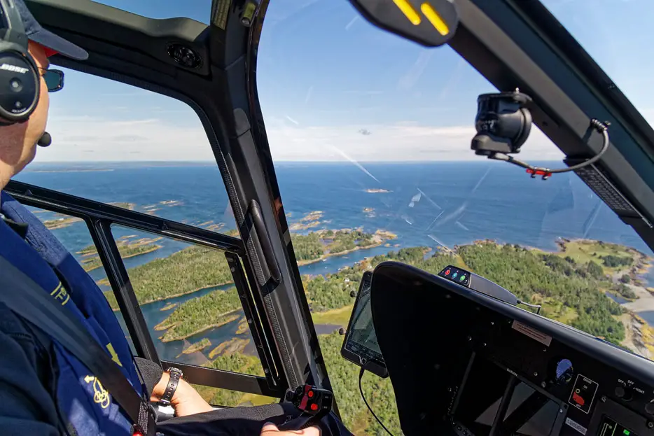 Im Helikopter über Lunenburg, Nova Scotia