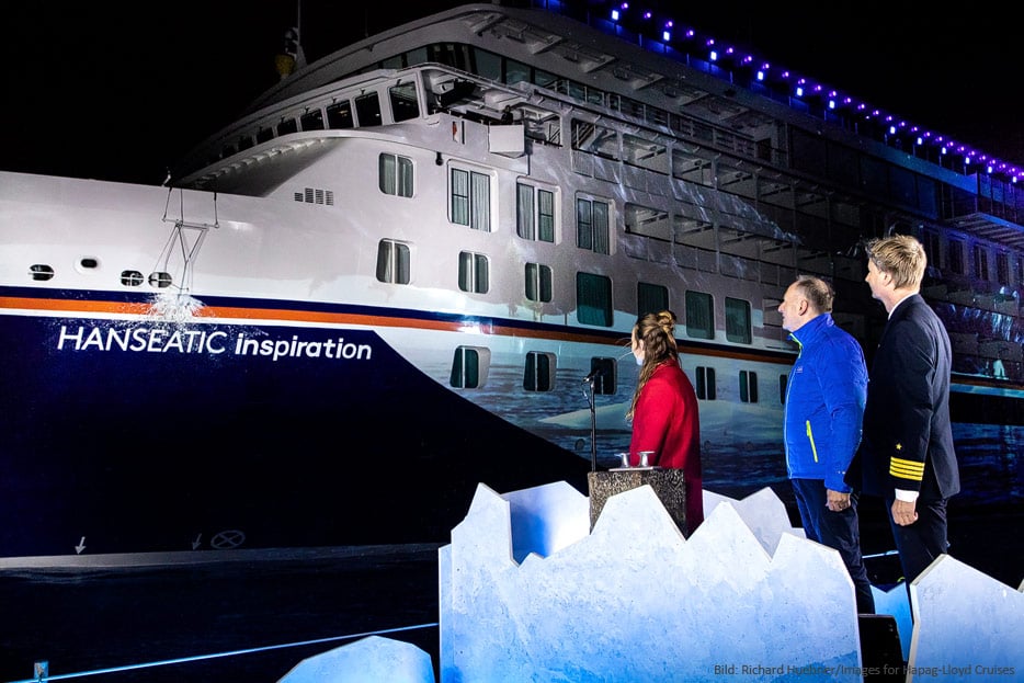 Taufe der Hanseatic Inspiration in Hamburg (Bild: Richard Huebner/Images for Hapag-Lloyd Cruises)
