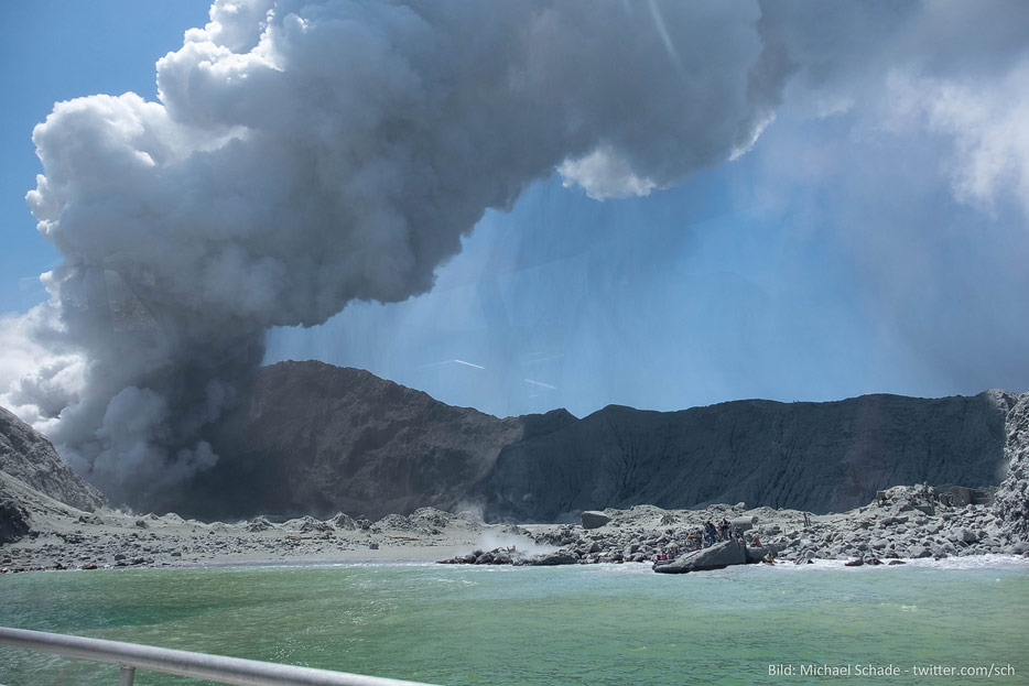 VulkanausbrucaVulkanausbruch auf White Island, Neuseeland (Bild: Michael Schade) auf White Island, Neuseeland