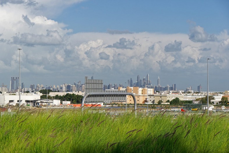 Blick auf Dubai vom Expo-Gelände