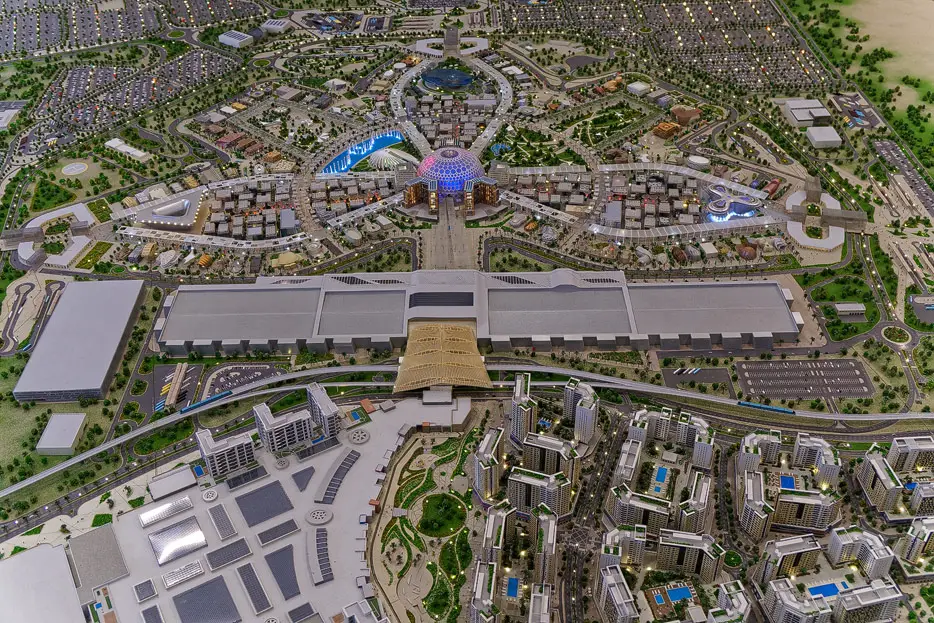 Modell des Expo-Geländes in Dubai