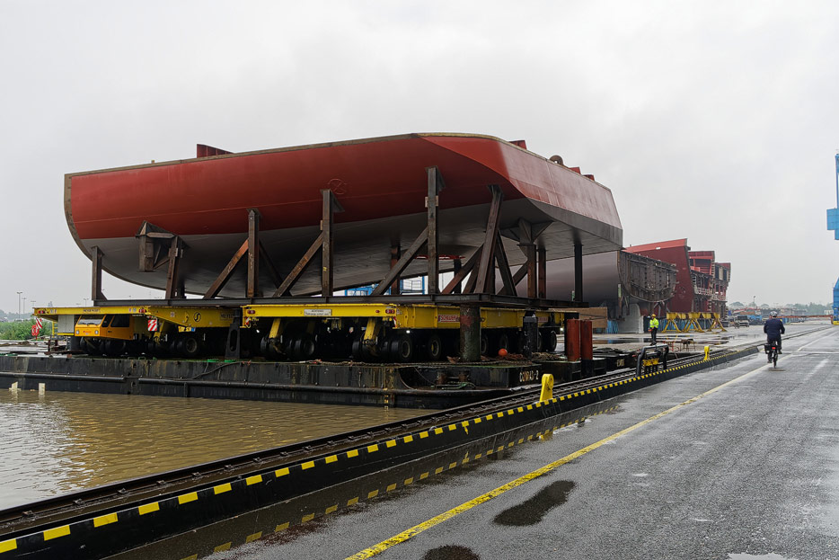 Anlieferung extern gefertigter Segmente