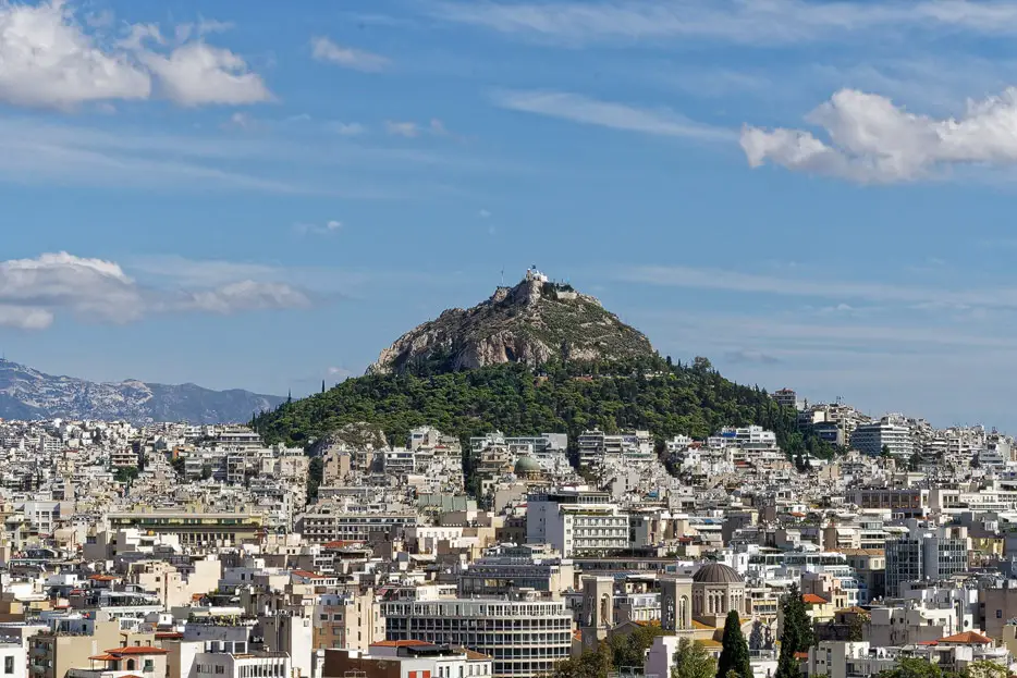 Lycabettos-Hügel, höchste Erhebung in Athen