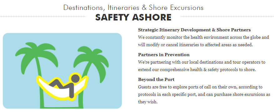 individuelle Landgänge bei NCL ausdrücklich erlaubt (Screenshot: NCL-Website)