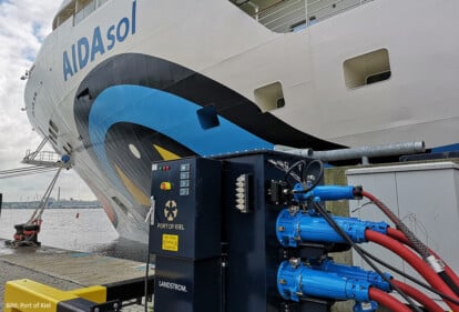 Landstrom-Anlage am Ostseekai in Kiel (Bild: Port of Kiel)