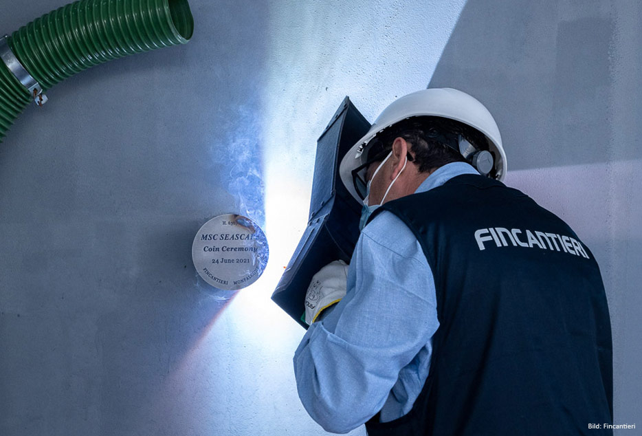 Münzzeremonie MSC Seascape (Bild: Fincantieri)