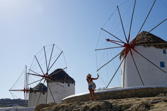 die legendären Windmühlen von Mykonos