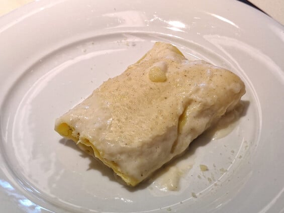 Cannelloni vom Backofen, Lunch im Hauptrestaurant
