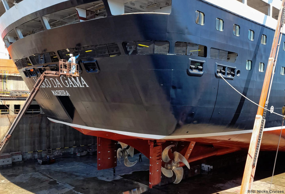 Vasco da Gama in der Werft