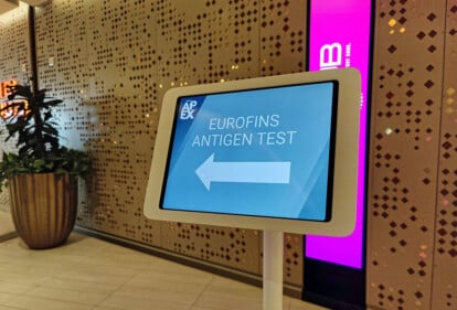 Antigen-Testzentrum an Bord