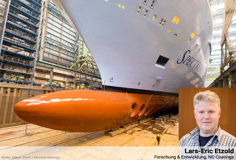 Antifouling, Beschichtung, ND Coatings (Bild: Meyer Werft / Michael Wessels)