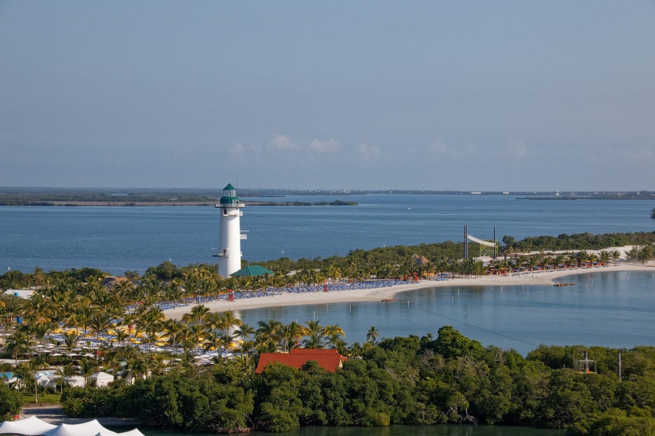 NCLs Privatstrand Harvest Caye, Belize