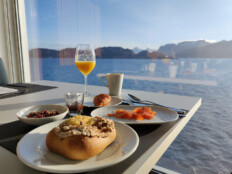 „Norwegische Tapas“ im Restaurant der Havila Capella