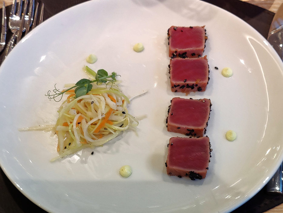 Thunfisch-Tataki, Wasabi-Mayonnaise