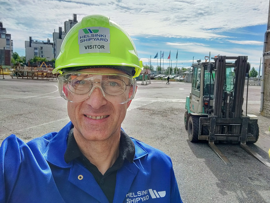 Selfie bei Helsinki Shipyard