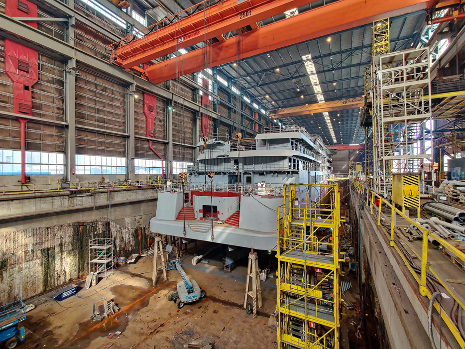 SH Diana im Bau bei Helsinki Shipyard
