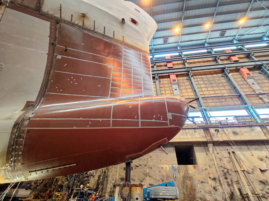 SH Diana im Bau bei Helsinki Shipyard