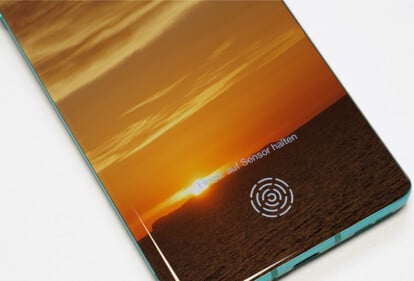 Fingerabdruck-Sensor, Sonnenuntergangsfoto