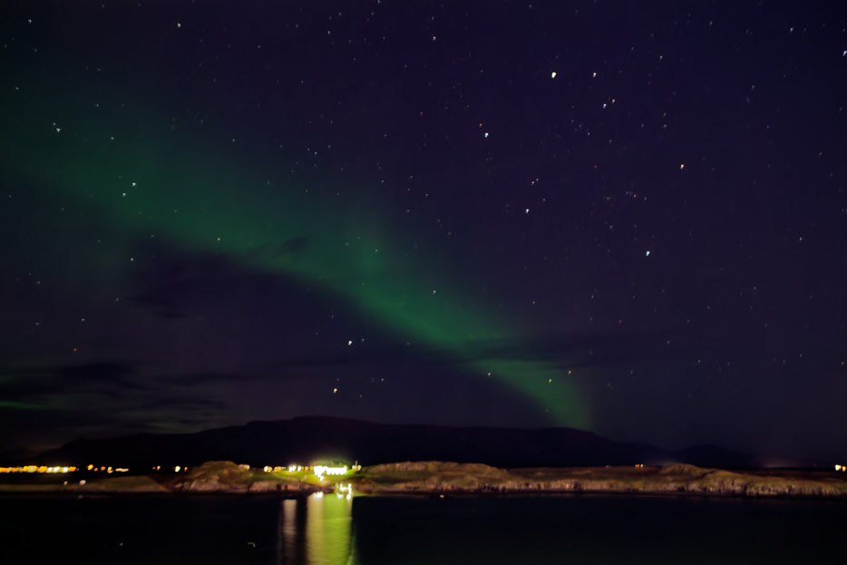 Nordlichter bei Reykjavik