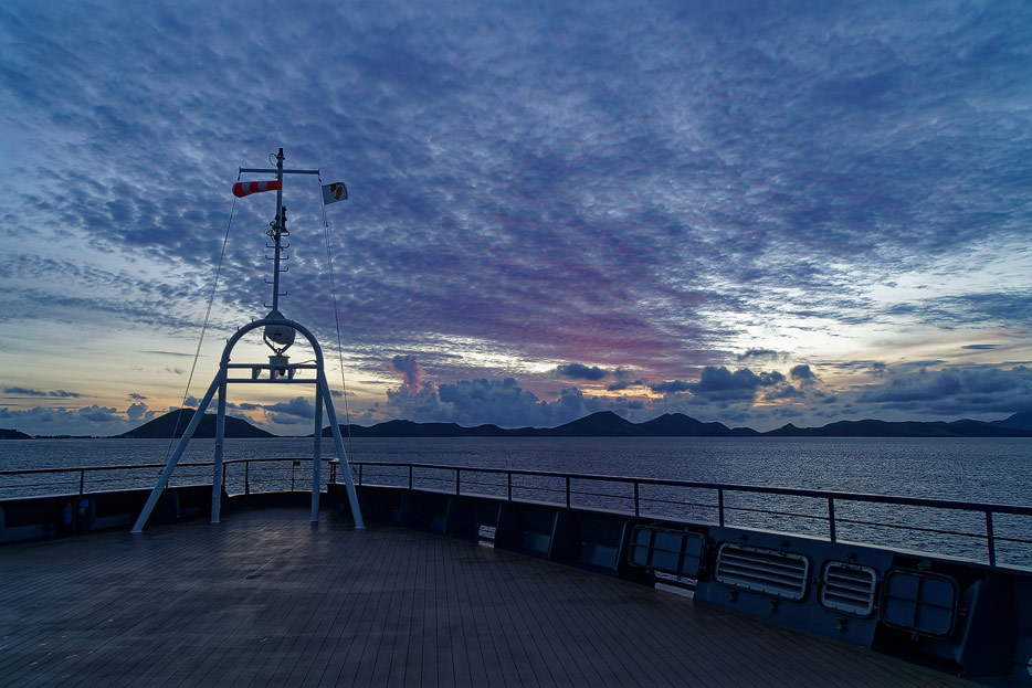 Sonnenaufgang vor St. Kitts and Nevis