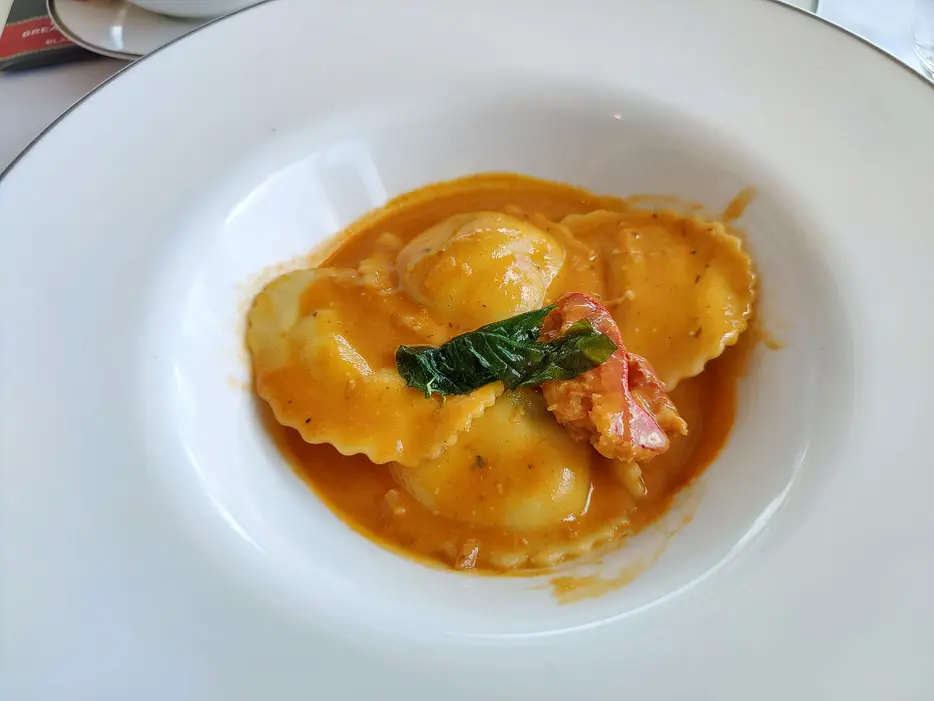 Ravioli with Lobster Sauce