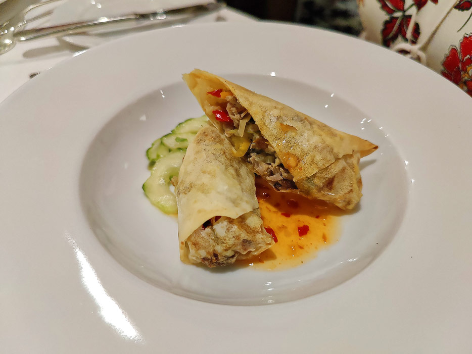 Oven Baked Duck Spring Roll
