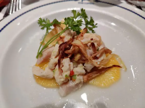 Ceviche with orange and fennel