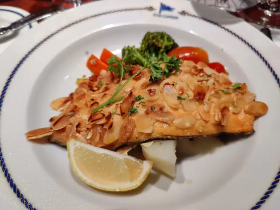 Fillet of Salmon Trout in almond crust