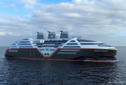 Zero-Emission-Konzept für neues Hurtigruten-Schiff (Bild: VARD Design)