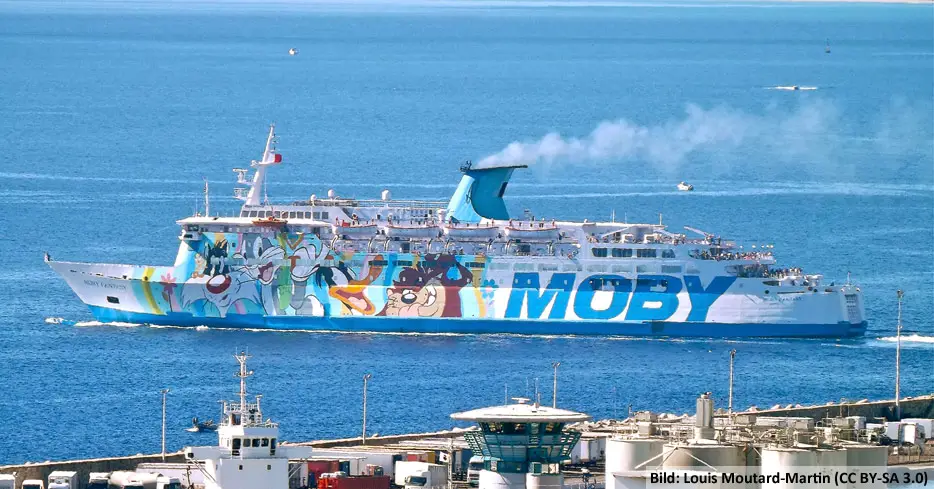 Die erste Moby Fantasy, Juni 2012 im Hafen von Bastia