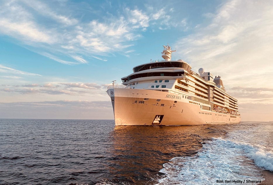 Silver Nova während ihren Sea-Trials (Bild: Ilari Hyöty / Silversea Cruises)