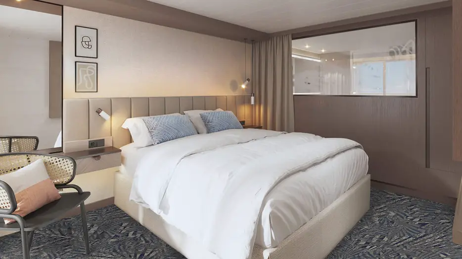 Weitblick-Suite Schlafzimmer (Bild: TUI Cruises)