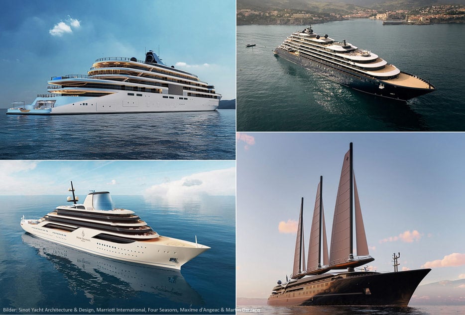 Luxushotel-Kreuzfahrtyachten