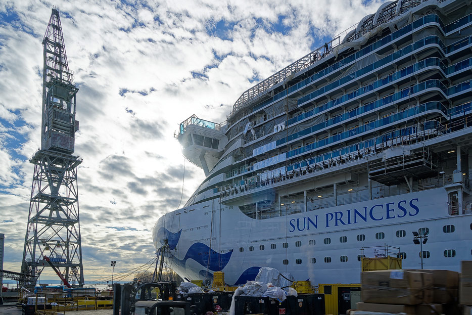 Sun Princess bei Fincantieri in Monfalcone
