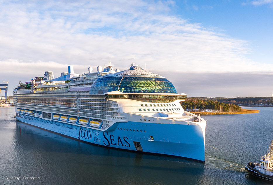 Icon of the Seas in der Werft Meyer Turku im November 2023 (Bild: Royal Caribbean International)