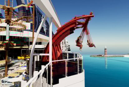 Cliffhanger-Schaukel der MSC World America (Bild: MSC Cruises)