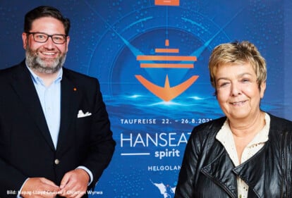 Julian Pfitzner, Isolde Susset (Bild: Hapag-Lloyd Cruise / Christian Wyrwa)