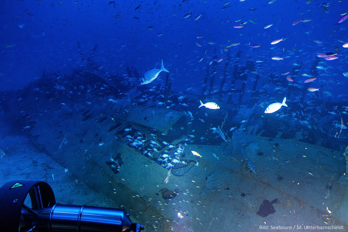 Wrack der Titania vor Alejandro Selkirk Island