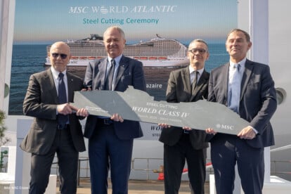 erster Stahlschnitt der MSC World Atlantic