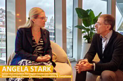 Angela Stark im Interview mit Franz Neumeier auf der Norwegian Aqua.