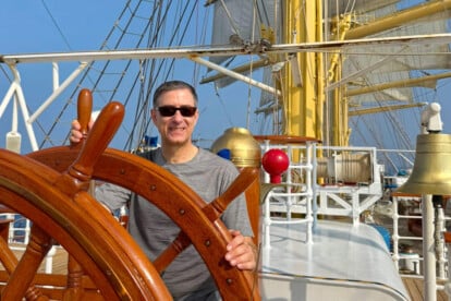 Am Steuer der Royal Clipper im Mittelmeer