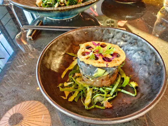 Bluefin Tuna Tatar, Black Garlic Mayonnaise