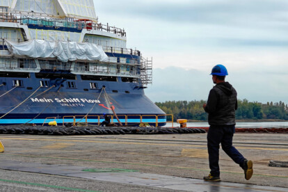 Mein Schiff Flow in der Finantieri-Werft, Monfalcone