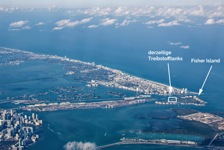 Miami, Miami Beach, Kreuzfahrthafen und Fisher Island