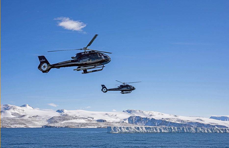 Helikopter in der Antarktis (Bild Scenic Group, Nush Freedman)