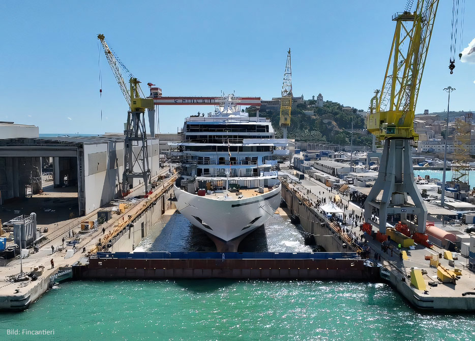 Viking Mira bei Fincantieri in Ancona (Bild: Fincantieri)